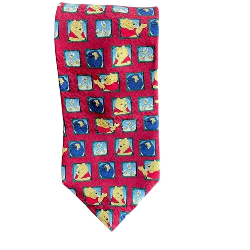 Vintage Winnie the Pooh Tie 100 Acre Woods Silk Made in USA